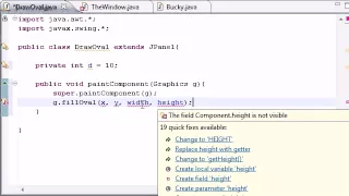 Intermediate Java Tutorial 23 Drawing an Oval with Slider