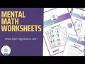 mental math worksheet