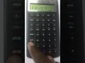 Calculating number of days using Financial Calculator HP 10bII
