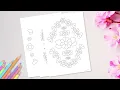 Simple Floral Coloring Pages Simple Coloring for Adults Easy Difficulty Level Printable Digital Fi