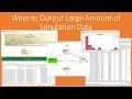 Ways to Simulate Multiple Random and Predefined Configurations and Get a Lot of Data Out