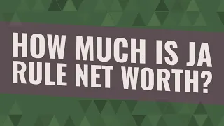 How much is Ja Rule net worth