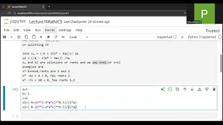 Python Program to Solve Quadratic Equation Step-by-Step Tutorial for Beginners Lecture1