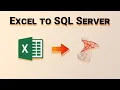 How to Import data from Microsoft Excel into Microsoft SQL Server
