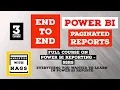 3 HOURS Complete Power BI Paginated Reports - End to End Full Course