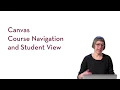 Canvas Settings Course Navigation the Student View