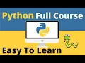 Full Python Programming Course Python Tutorial for Beginners Learn Python