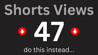 If your shorts get under 1,000 views... do this