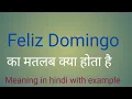 Feliz Domingo meaning l meaning of feliz Domingo l feliz Domingo l vocabulary