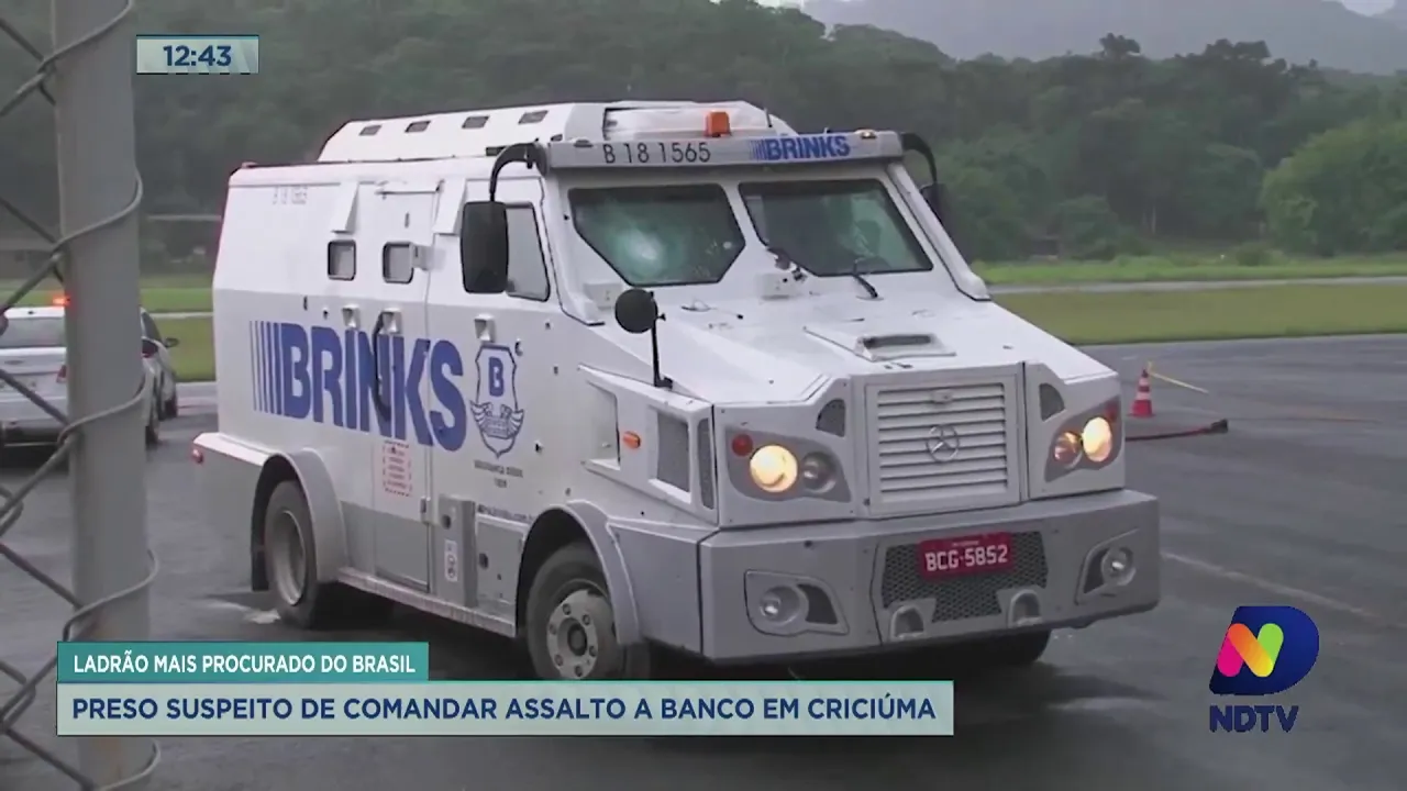 Criminoso suspeito de envolvimento no assalto ao Banco do Brasil em Criciúma é preso