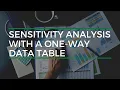 Harvard s Excel Course Creator Teaches Sensitivity Analysis Using One Way Data Tables