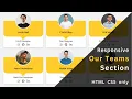 How to Create Responsive Our Team Section using HTML CSS only CSS Tutorials