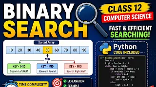 Binary Search in Python Class 12 Computer Science Easy Explanation Code