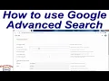 How to use Google Advanced Search