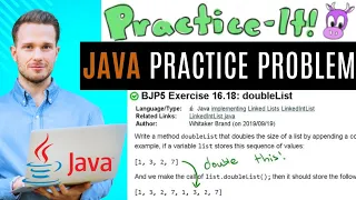 Java Practice It Exercise 16 18 doubleList LinkedList instance methods