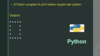 Python program to print hollow square star pattern