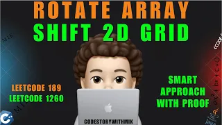 Rotate Array Shift 2D Grid Smart Approach Leetcode 189 Leetcode 1260 codestorywithMIK