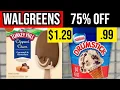 Walgreens 75 OFF ICE CREAM FROZEN OFF CURBSIDE INSTORE RUN