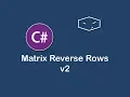 matrix reverse rows v2 in c