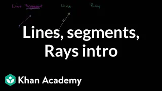 Intro to lines line segments and rays Geometry Khan Academy