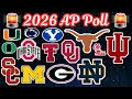Predicting the College Football AP Top 25 Preseason Poll 2026
