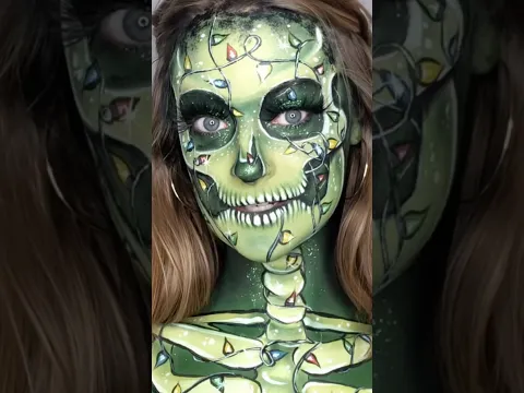 Christmas Tree Skeleton Makeup🎄 #makeup #makeupartist