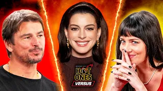 Anne Hathaway Hosts Dakota Johnson vs. Josh Hartnett | Hot Ones Versus