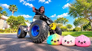 DESTRUI TODOS OS DUMPLING SQUISHYS DA DARK WEB COM MEU QUADRICÍCLO!!!