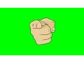 Animated Hand Pointing at Viewer Green Screen