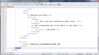 HTML5 and CSS3 beginners tutorial 37 creating a website layout part 4 YouTube