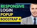 Creative Signup Form Modal Design Responsive Login Popup Step by Step Tutorial in Bootstrap 4