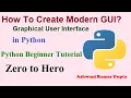 How To Create Modern Graphical user Interface GUI using customTkinter module in Hindi Urdu