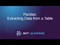 Pandas Extracting Data from a Table