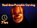 Clown Pumpkin Carving in Realtime NO EDITING