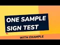 One Sample Sign Test - Non Parametric Test