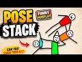 Pose Stack Gameplay Walkthrough Part 1 Funny Puzzle Stacking Game Android iOS