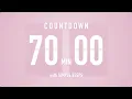 70 Minute Countdown Timer Flip Clock with Simple Beeps