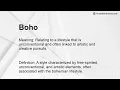 Boho Meaning