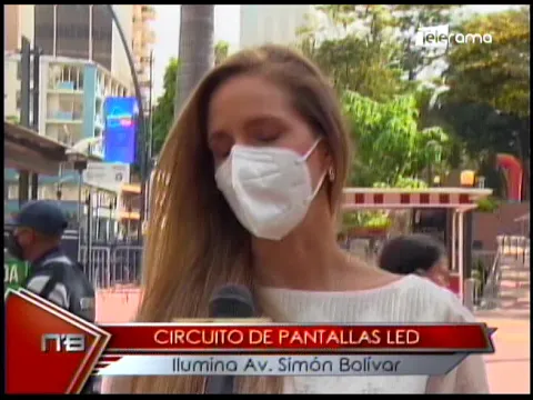 Circuito de pantallas led ilumina av. Simón Bolívar