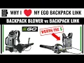 Lagu EGO 56v 600 CFM BackPack Blower vs EGO 56v BackPack Link