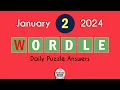 Wordle January 2 2024 Today Answer