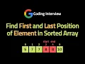 Find First and Last Position of Element in Sorted Array - LeetCode 34
