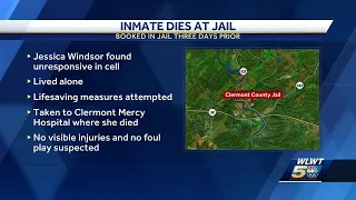 Sheriff Inmate dies after being found unresponsive in cell at Clermont County Jail