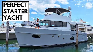 U CAN LIVE ON THIS YACHT 😳 2015 Beneteau 50 Swift Trawler Affordable Liveaboard Yacht Tour