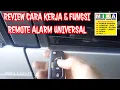 Review cara kerja \u0026 fungsi remote alarm universal pada mobil