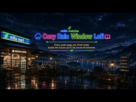 🌧️ Cozy Rain Window Lofi | Relaxing Study Beats with Rain Ambience (2 Hours)