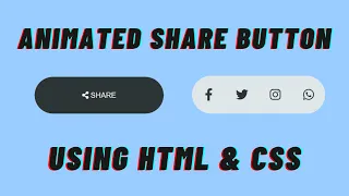 Animated Share Button Using Only HTML CSS