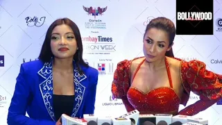 baap re malaika arora falunnts her curvy and hotfigure in red deep cleavageoutfit looks gorgeous