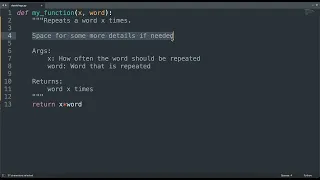Docstrings in Python
