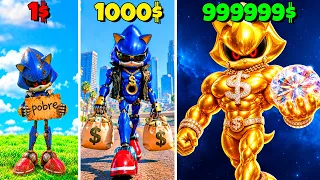 DE 1$ a 1.000.000$ METAL SONIC en GTA 5 !! (Sonic Movie mod)